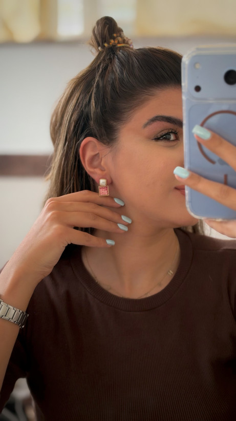 گوشواره مخمل آویز