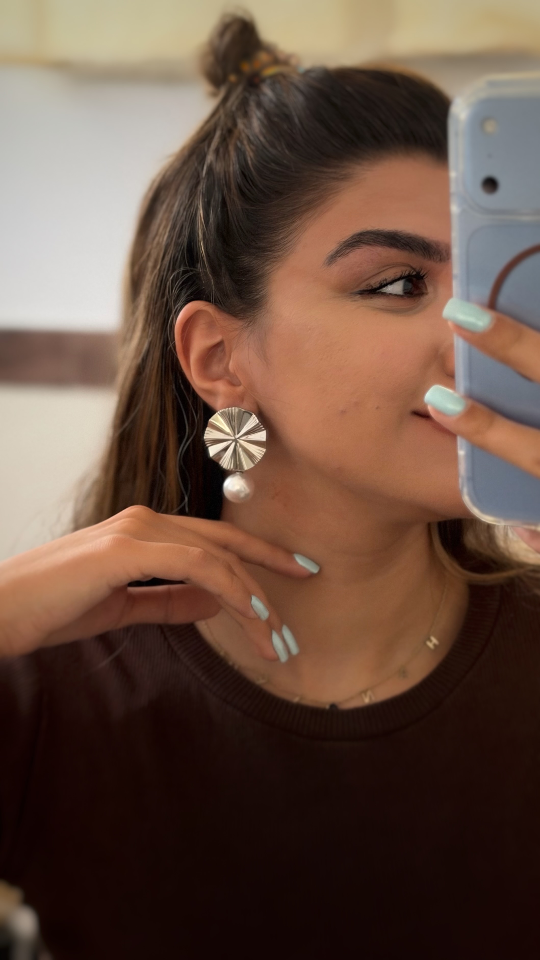 گوشواره مجلسی آویز مروارید